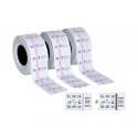 Rotolo etichette a 2 linee con indicatore di sterilizzazione, 3 pz.