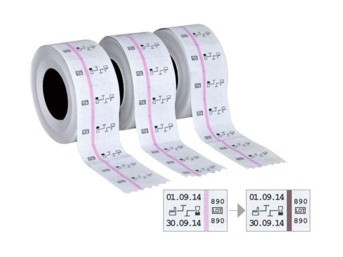 9000 Etichette Autoadesive Pokornys - Per Etichettatrici A Mano, Con Bordo Ondulato E Adesivo Permanente - Foto 10