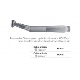 Turbina cieca standard, friction grip, morsetto a chiavetta