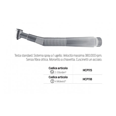 Turbina cieca standard, friction grip, morsetto a chiavetta