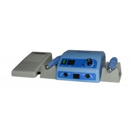 Micromotore da banco 40k g/m, 2 manipoli a spazzole, contr banco/pedale