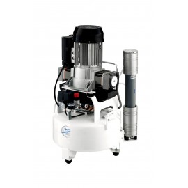 Compressore a secco TEC3-24, 24lt, 140lt/min, filtro ster, per 2 riuniti