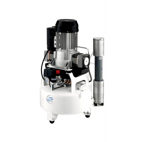 Compressore a secco TEC3-24, 24lt, 140lt/min, filtro ster, per 2 riuniti