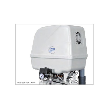 Compressore a secco TEC1-24SEC, 24lt, carenato, 72lt/min, per 1 riunito