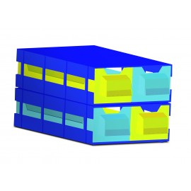 Struttura in plastica per 2 contenitori ortodonzia tipo G94 