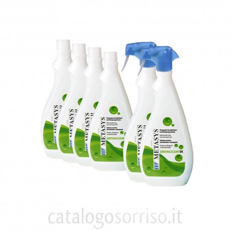 Green & Clean SK, 6 Flaconi e 2 Spruzzatori 