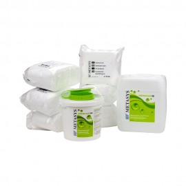 Green & Clean MK, Dispenser 70 Salviette, 6 X 70 Salviette e Tanica 5 litri SK