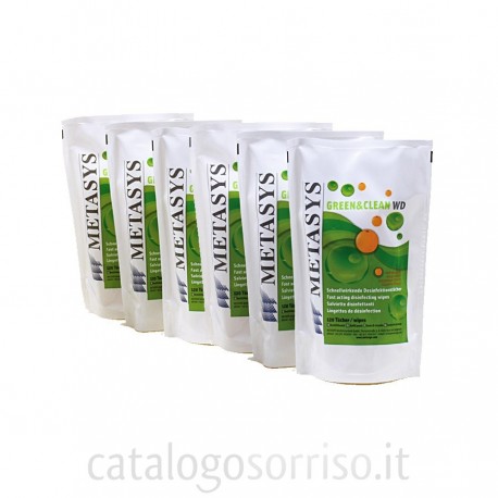 Green & Clean WD, 6 buste da 120 salviette