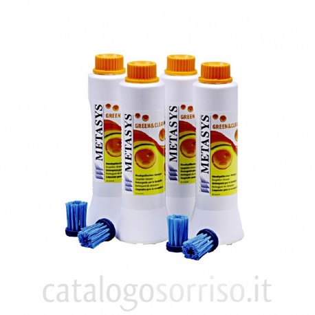 Green & Clean MB, 4 Flaconi e 4 Spazzole