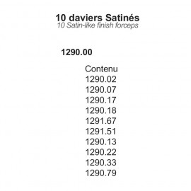 Set di 10 pinze satinate