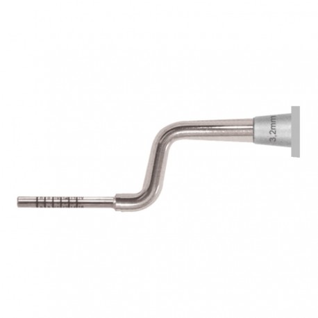 Osteotomo angolato con punta concava diam. 3,2 mm