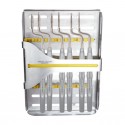 Kit 6 osteotomi angolato con punta conica convessa