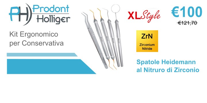 Prodont Holliger: Kit per conservativa con spatole al Nitruro di Zirconio